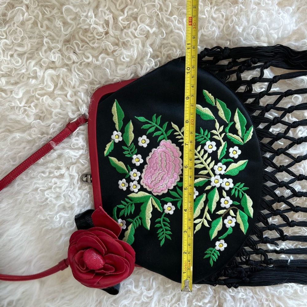 MOSCHINO EMBROIDERED PIANO FRINGE SHOULDER BAG - Picture 3 of 8